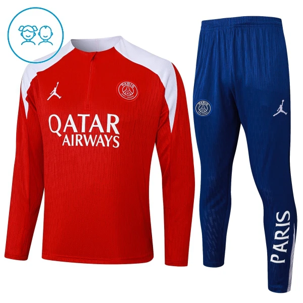 Paris Saint-Germain Trainingssweaterset Kind 2025/26 Kwartrits Rode Paris Saint-Germain Trainingssweaterset Kind 2025/26 Kwartrits Rode