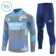 Real Madrid Trainingssweaterset Kind 2025/26 Kwartrits Blauwe Real Madrid Trainingssweaterset Kind 2025/26 Kwartrits Blauwe