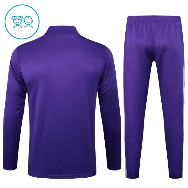 Real Madrid Trainingssweaterset Kind 2025/26 Kwartrits Purper