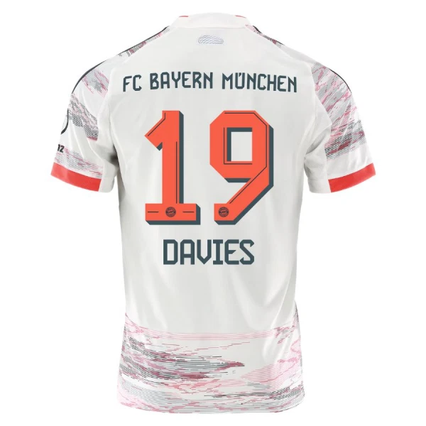FC Bayern München Alphonso Davies 19 Shirt Heren Uit 2025/26 FC Bayern München Alphonso Davies 19 Shirt Heren Uit 2025/26