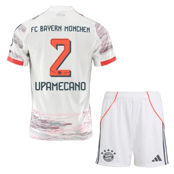 FC Bayern München Dayot Upamecano 2 Tenue Kind Uit 2025/26 FC Bayern München Dayot Upamecano 2 Tenue Kind Uit 2025/26