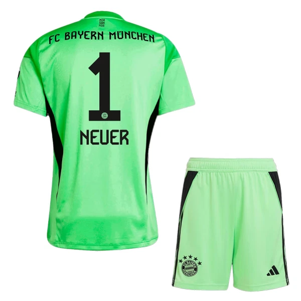 FC Bayern München Neuer 1 Keeper Tenue Kind 2025/26 Groene FC Bayern München Neuer 1 Keeper Tenue Kind 2025/26 Groene