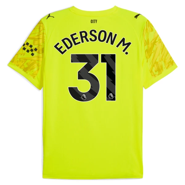 Manchester City Ederson M. 31 Keeper Shirt Heren 2025/26 Gele