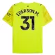 Manchester City Ederson M. 31 Keeper Shirt Heren 2025/26 Gele