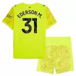 Manchester City Ederson M. 31 Keeper Tenue Kind 2025/26 Gele
