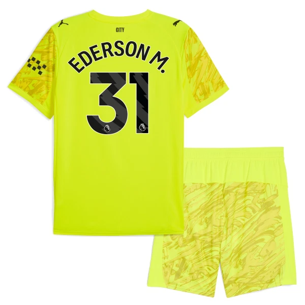 Manchester City Ederson M. 31 Keeper Tenue Kind 2025/26 Gele Manchester City Ederson M. 31 Keeper Tenue Kind 2025/26 Gele