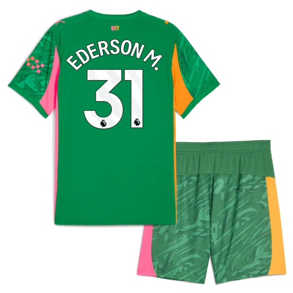 Manchester City Ederson M. 31 Keeper Tenue Kind 2025/26 Groene