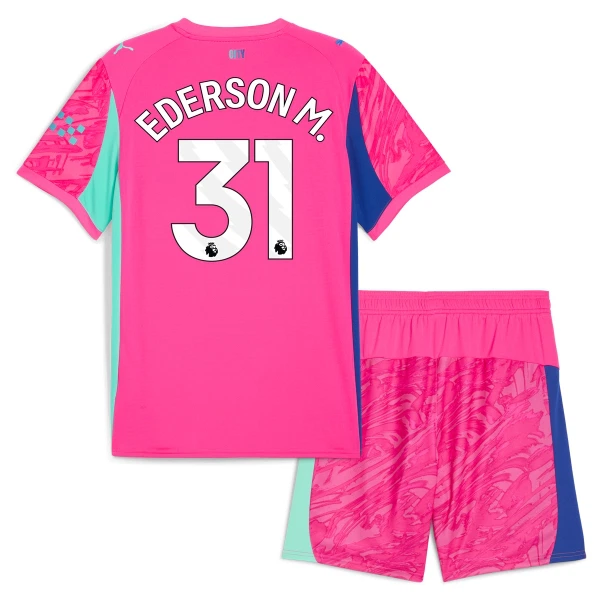 Manchester City Ederson M. 31 Keeper Tenue Kind 2025/26 Roze