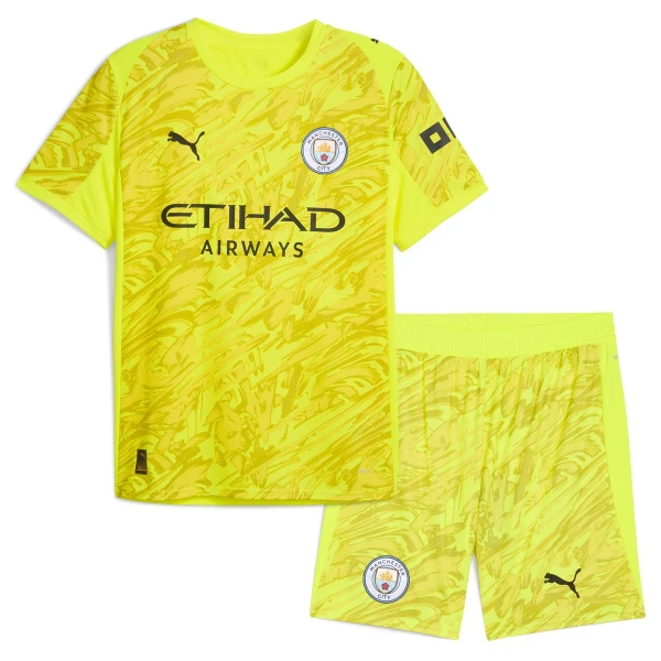 Manchester City Keeper Tenue Kind 2025/26 Gele Manchester City Keeper Tenue Kind 2025/26 Gele