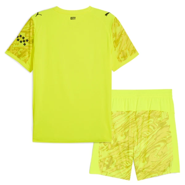 Manchester City Keeper Tenue Kind 2025/26 Gele