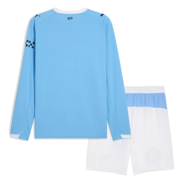 Manchester City Tenue Kind Thuis 2025/26 Lange Mouw