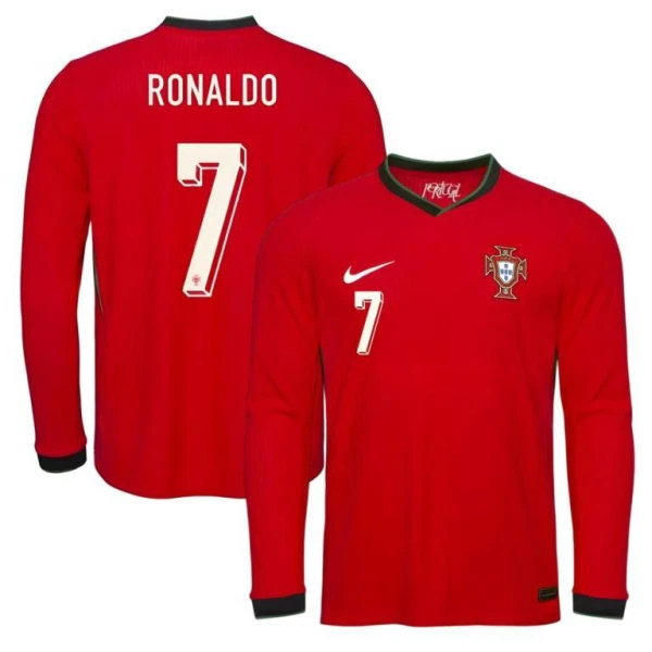 Portugal Ronaldo 7 Shirt Heren Thuis 2025 Lange Mouw Portugal Ronaldo 7 Shirt Heren Thuis 2025 Lange Mouw