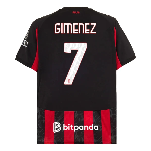 AC Milan Gimenez 7 Shirt Heren Thuis 2025/26