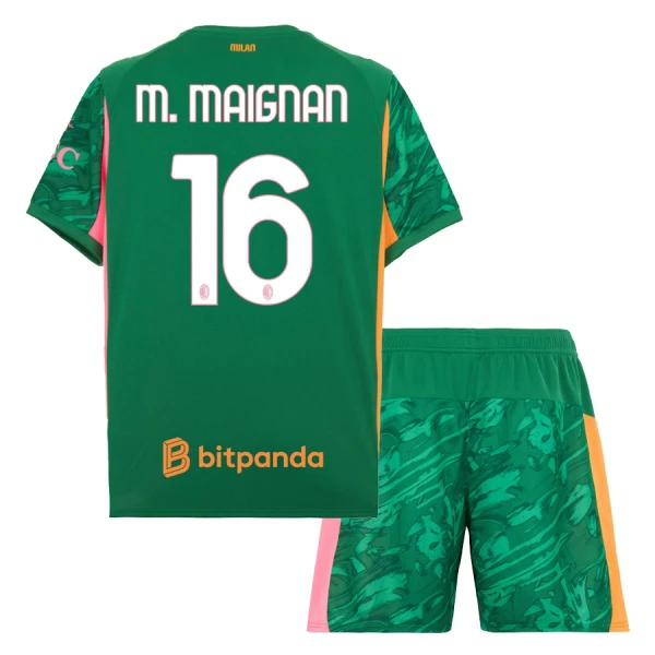 AC Milan M. Maignan 16 Keeper Tenue Kind 2025/26 Groene AC Milan M. Maignan 16 Keeper Tenue Kind 2025/26 Groene