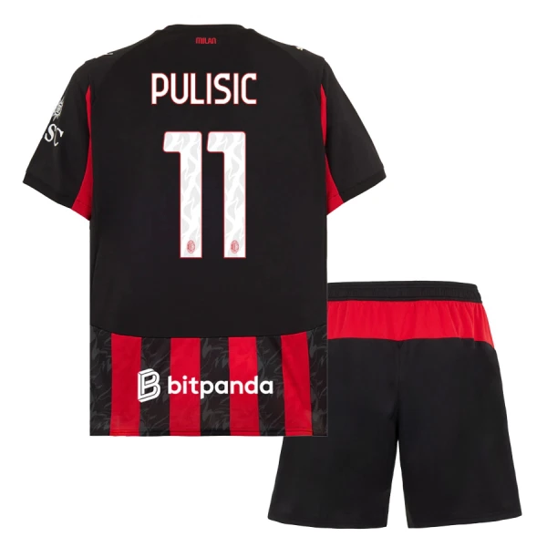 AC Milan Pulisic 11 Tenue Kind Thuis 2025/26 AC Milan Pulisic 11 Tenue Kind Thuis 2025/26