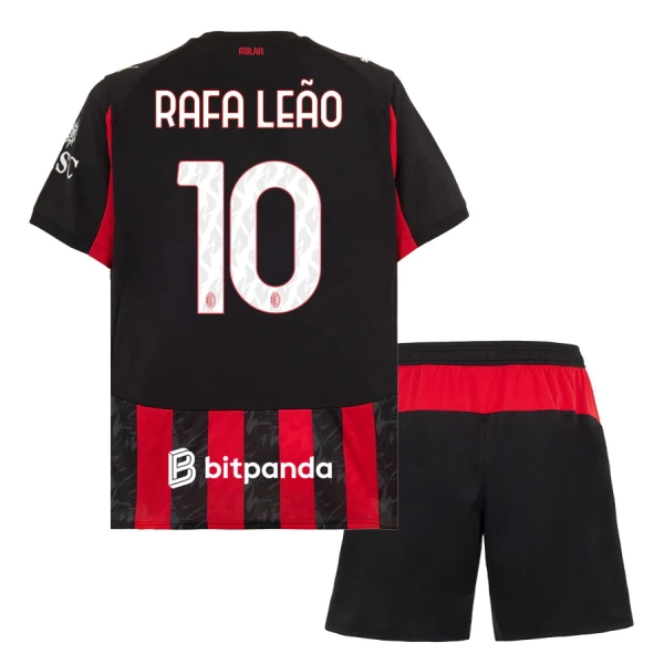 AC Milan Rafael Leao 10 Tenue Kind Thuis 2025/26 AC Milan Rafael Leao 10 Tenue Kind Thuis 2025/26