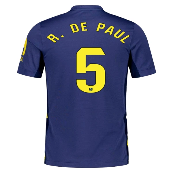 Atlético Madrid R. De Paul 5 Tenue Kind Uit 2025/26