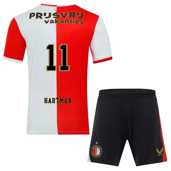 Feyenoord Rotterdam Hartman 11 Tenue Kind Thuis 2025/26 Feyenoord Rotterdam Hartman 11 Tenue Kind Thuis 2025/26