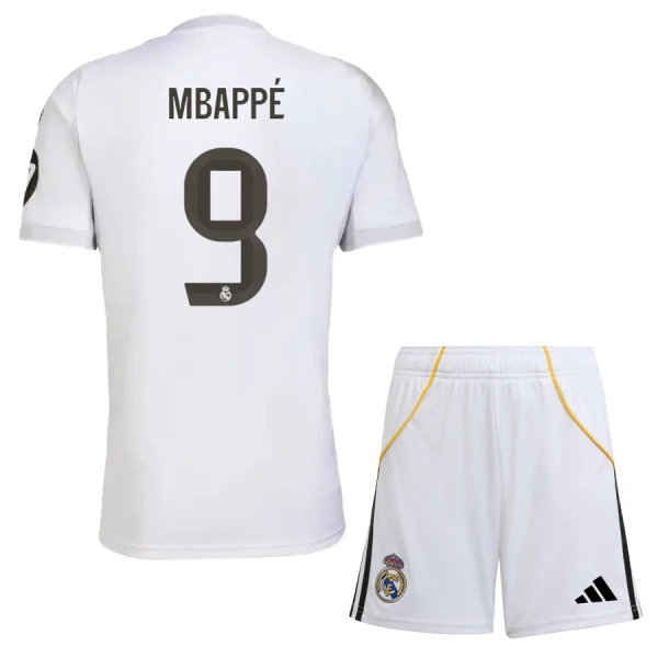 Real Madrid Mbappé 9 Tenue Kind Thuis 2025/26 Real Madrid Mbappé 9 Tenue Kind Thuis 2025/26