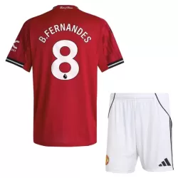 Manchester United Bruno Fernandes 8 Tenue Kind Thuis 2025/26 Manchester United Bruno Fernandes 8 Tenue Kind Thuis 2025/26