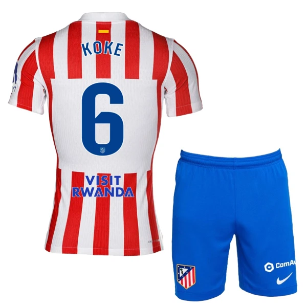 Atlético Madrid Koke 6 Tenue Kind Thuis 2025/26 Atlético Madrid Koke 6 Tenue Kind Thuis 2025/26