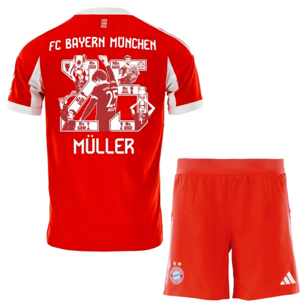 FC Bayern München Thomas Müller 25 Tenue Kind Thuis 2025/26 - Speciaal FC Bayern München Thomas Müller 25 Tenue Kind Thuis 2025/26 - Speciaal