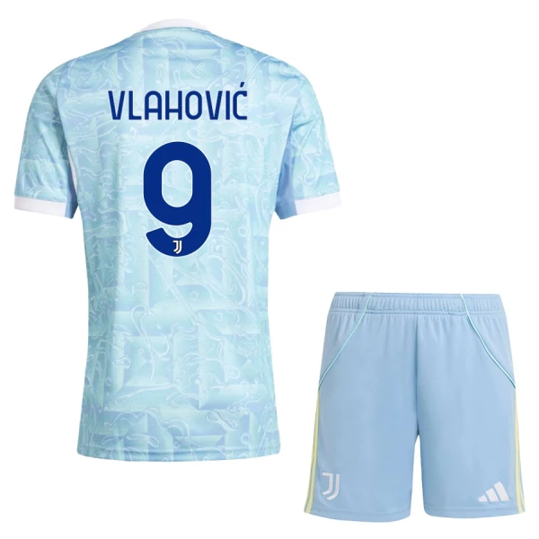 Juventus Vlahovic 9 Tenue Kind Uit 2025/26 Juventus Vlahovic 9 Tenue Kind Uit 2025/26