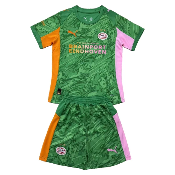 PSV Eindhoven Keeper Tenue Kind 2025/26 Groene PSV Eindhoven Keeper Tenue Kind 2025/26 Groene