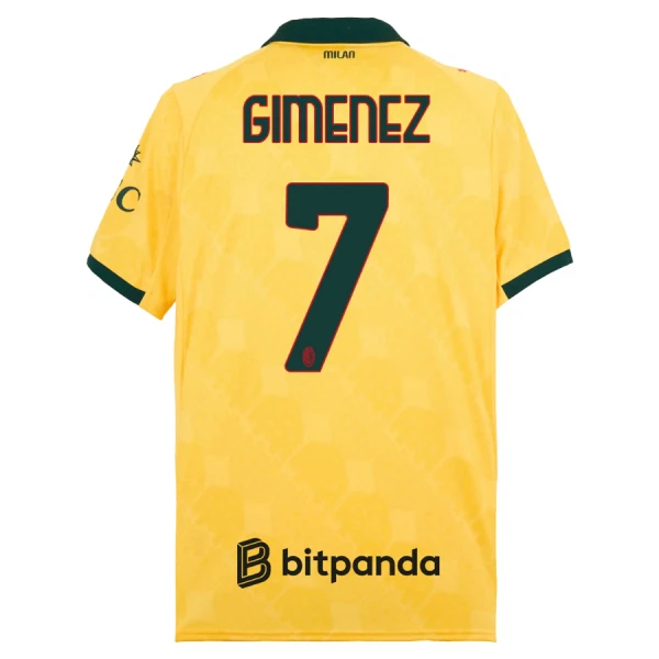 AC Milan Gimenez 7 Shirt Heren Derde 2025/26 AC Milan Gimenez 7 Shirt Heren Derde 2025/26