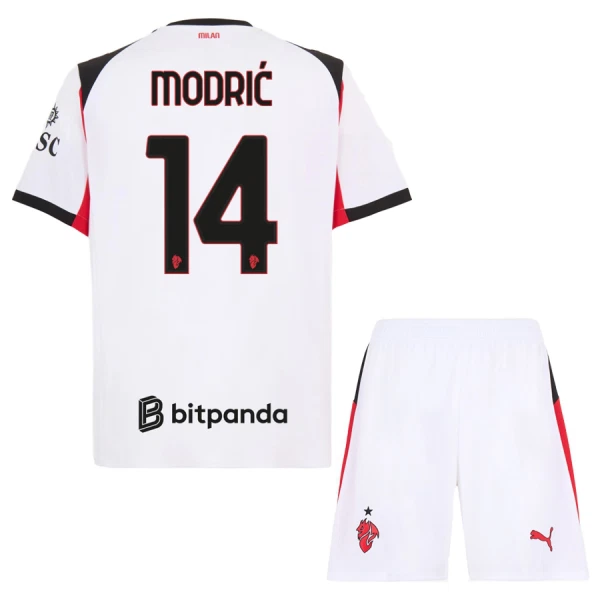 AC Milan Modrić 14 Tenue Kind Uit 2025/26 AC Milan Modrić 14 Tenue Kind Uit 2025/26