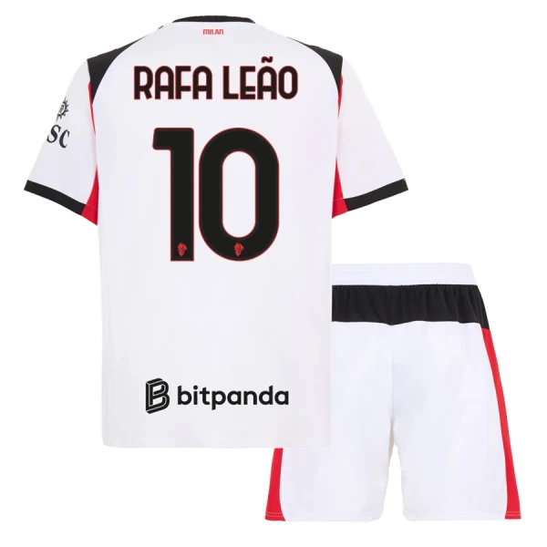 AC Milan Rafael Leao 10 Tenue Kind Uit 2025/26 AC Milan Rafael Leao 10 Tenue Kind Uit 2025/26