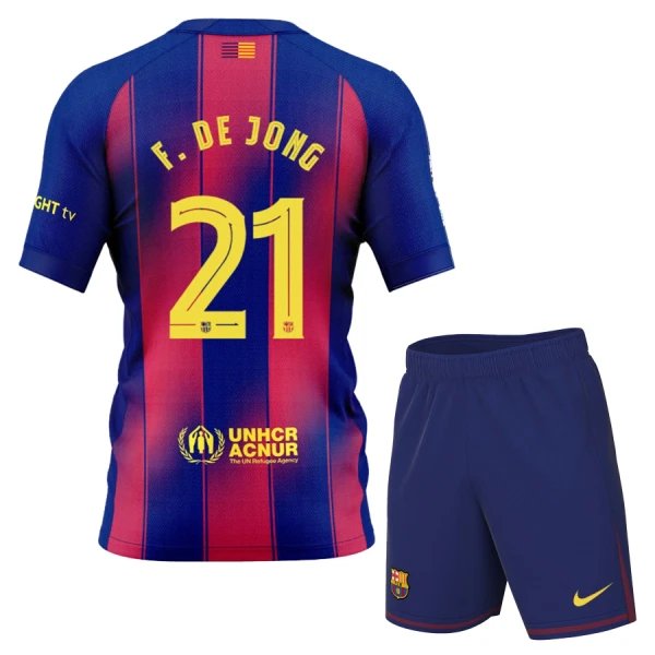 FC Barcelona Frenkie de Jong 21 Tenue Kind Thuis 2025/26