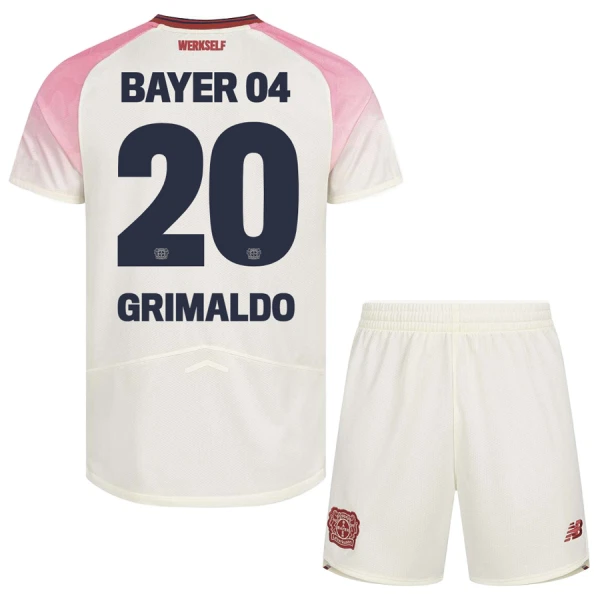 Bayer Leverkusen Alejandro Grimaldo 20 Tenue Kind Uit 2025/26 Bayer Leverkusen Alejandro Grimaldo 20 Tenue Kind Uit 2025/26
