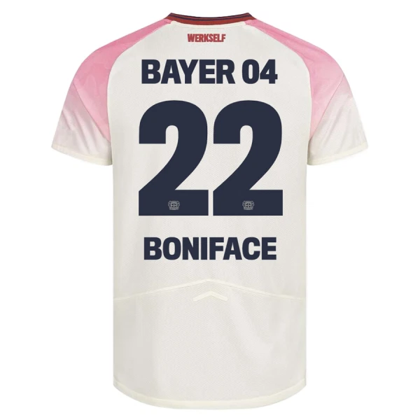 Bayer Leverkusen Victor Boniface 22 Shirt Heren Uit 2025/26 Bayer Leverkusen Victor Boniface 22 Shirt Heren Uit 2025/26