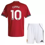 Manchester United Cunha 10 Tenue Kind Thuis 2025/26