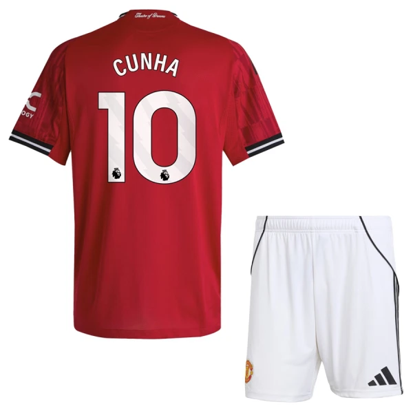 Manchester United Cunha 10 Tenue Kind Thuis 2025/26 Manchester United Cunha 10 Tenue Kind Thuis 2025/26