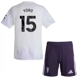 Manchester United Yoro 15 Tenue Kind Uit 2025/26 Manchester United Yoro 15 Tenue Kind Uit 2025/26
