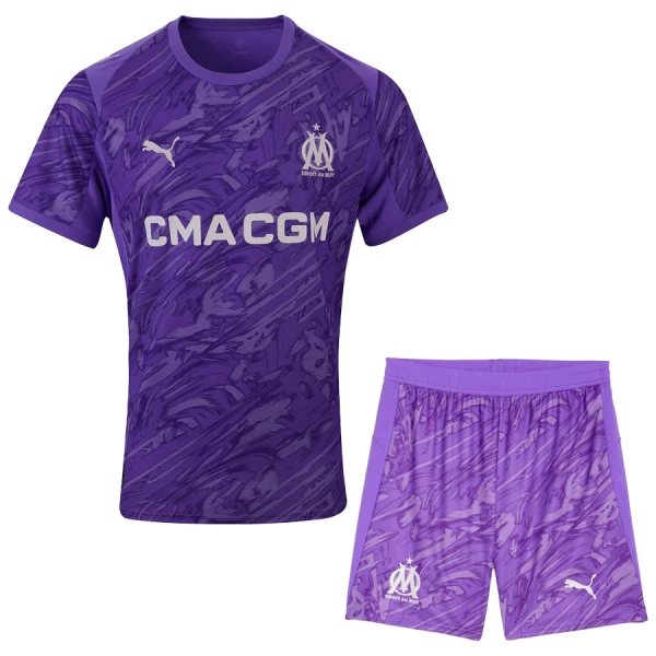 Olympique Marseille Keeper Tenue Kind 2025/26 Purper Olympique Marseille Keeper Tenue Kind 2025/26 Purper