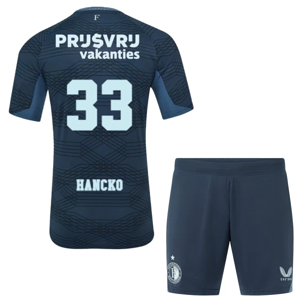 Feyenoord Rotterdam Hancko 33 Tenue Kind Uit 2025/26 Feyenoord Rotterdam Hancko 33 Tenue Kind Uit 2025/26