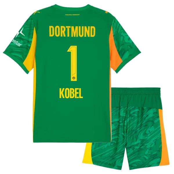 Borussia Dortmund Kobel 1 Keeper Tenue Kind 2025/26 Groene Borussia Dortmund Kobel 1 Keeper Tenue Kind 2025/26 Groene