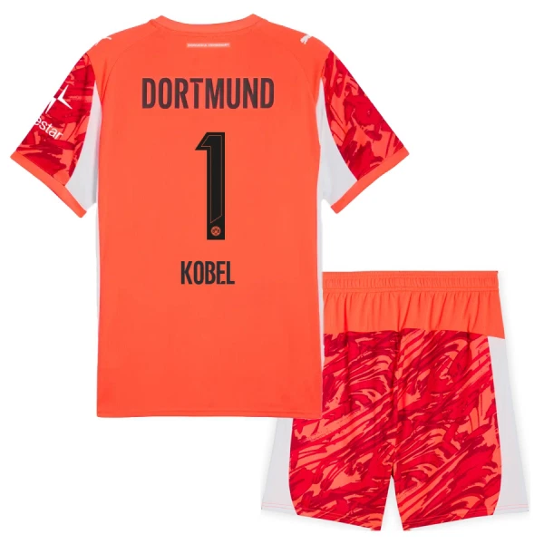 Borussia Dortmund Kobel 1 Keeper Tenue Kind 2025/26 Rode Borussia Dortmund Kobel 1 Keeper Tenue Kind 2025/26 Rode