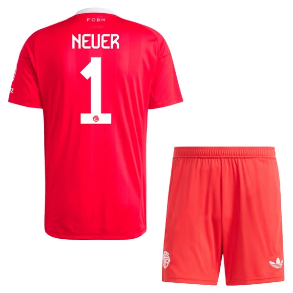 FC Bayern München Neuer 1 Keeper Tenue Kind 2025/26 Rode FC Bayern München Neuer 1 Keeper Tenue Kind 2025/26 Rode