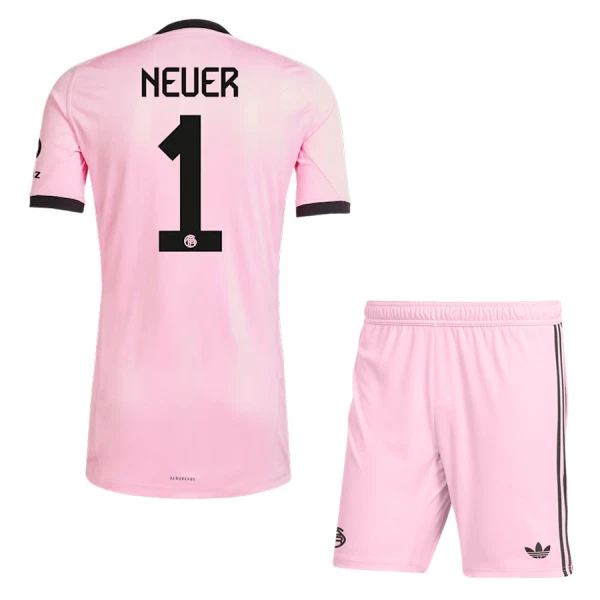 FC Bayern München Neuer 1 Keeper Tenue Kind 2025/26 Roze FC Bayern München Neuer 1 Keeper Tenue Kind 2025/26 Roze