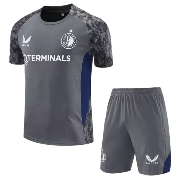 Feyenoord Rotterdam Trainingsshirt Kind 2025/26 Grijze Feyenoord Rotterdam Trainingsshirt Kind 2025/26 Grijze