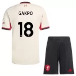 Liverpool Gakpo 18 Tenue Kind Uit 2025/26