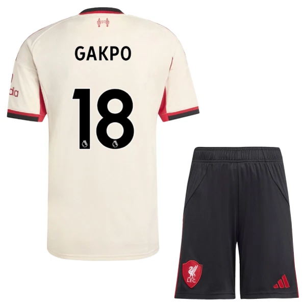 Liverpool Gakpo 18 Tenue Kind Uit 2025/26 Liverpool Gakpo 18 Tenue Kind Uit 2025/26