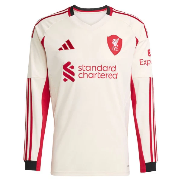 Liverpool Shirt Heren Uit 2025/26 Lange Mouw Liverpool Shirt Heren Uit 2025/26 Lange Mouw