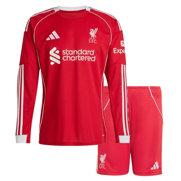 Liverpool Tenue Kind Thuis 2025/26 Lange Mouw Liverpool Tenue Kind Thuis 2025/26 Lange Mouw