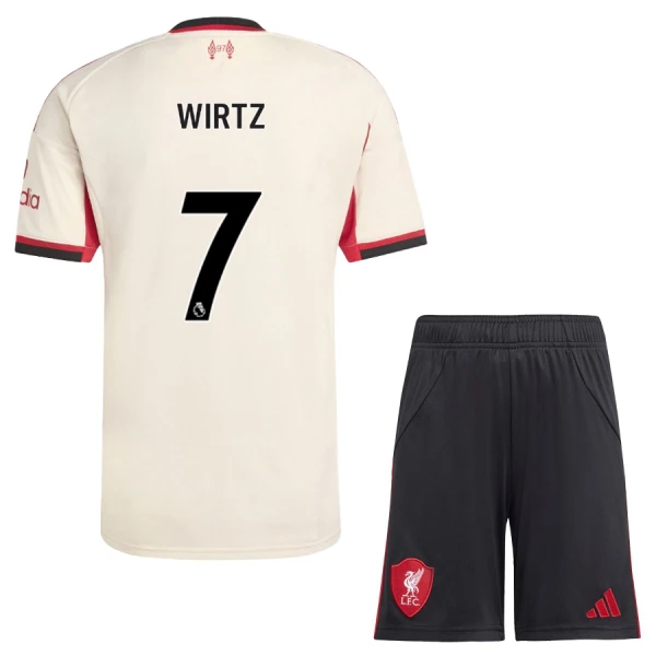 Liverpool Wirtz 7 Tenue Kind Uit 2025/26 Liverpool Wirtz 7 Tenue Kind Uit 2025/26