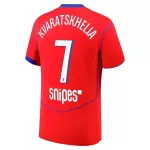 Paris Saint-Germain Kvaratskhelia 7 Shirt Heren Derde 2025/26